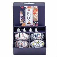 百斯克 BSK-TT240220 享生活韵彩8件餐具套装 4.5寸碗*4+白地三弯勺*4 (单位: 套)花色随机发