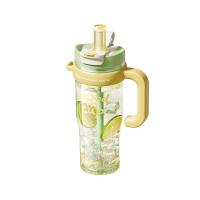 物生物（RELEA）大力水守太空塑料杯 1250ml 滤渣茶隔 （单位:个） 青梅起泡绿