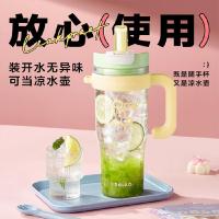 物生物（RELEA）大力水守太空塑料杯 1250ml 滤渣茶隔 （单位:个） 青梅起泡绿