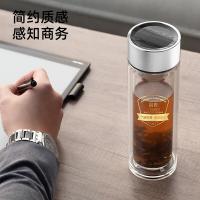 富光（FUGUANG）G2217-SH-400 抗菌双层玻璃杯 大容量高硼硅玻璃泡茶杯 400ML（单位：只）本色
