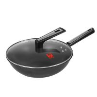 康巴赫（KOBACH） LPB-C32YF 钛有福不粘炒锅 32cm 碳素钢DC01 带盖 （单位：个） 黑色