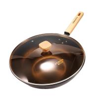 康巴赫（KOBACH） LPB-C32J 中华极铁锅 32cm 精铁 带盖 （单位：个） 黑色
