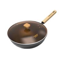 康巴赫（KOBACH） LPB-C32J 中华极铁锅 32cm 精铁 带盖 （单位：个） 黑色