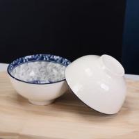 百斯克 BSK-TT230124 爱家青花餐具套装 4.5英寸碗*4 合金筷*4双 (单位: 套)