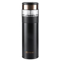 特美刻（TOMIC） TW60051 茶水分离保温杯（瓷化内胆）370ML (单位：只)黑色