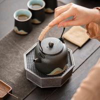 苏氏陶瓷（SUSHI CERAMICS） 手绘山水画 远山茶具·一壶六杯 品茗杯120ml/提梁壶350ml(单位：套)