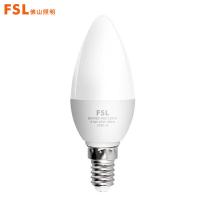 佛山照明（FSL） E14 LED尖泡水晶节能灯泡 5.5W 5只装 （单位：箱） 黄光