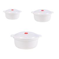 拜杰（BAIJIE）GXF2004微波炉饭盒 冰箱收纳盒 水果盒 三件套360g（单位：套）