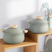 炊大皇（COOKER KING） HY22AQL 禾悦不粘炖煲 22cm 艾青绿色 (单位:个)