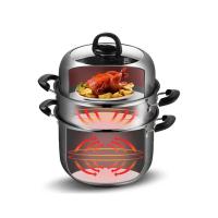 栢士德（BYSTON） BST-151 奥氏体型不锈钢3层蒸锅 直径28CM  （单位:个）