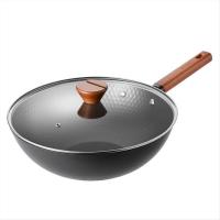 德世朗 DFS-C833A 龙鳞0氟精铁不粘炒锅 32cm 黑色 (单位:个)