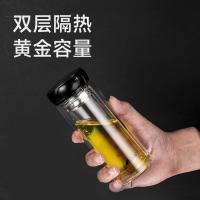 康厨亚（KANGCHUYA） KX8635-st320 耐热防爆双层玻璃杯 320ml 本色 (单位:个)