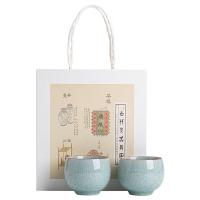 苏氏陶瓷（SUSHI CERAMICS） 汝窑冰花 禅悟杯 110ml 2个/套(单位：套)