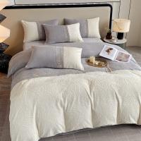 奥芙妮 NT-T124757 奢享雕花牛奶绒四件套 被套200*230cm+床单230*250cm+枕套48*74cm*2(单位：套)