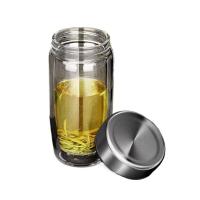 百斯克 BSK-BB702840 尊享茶水分离双层玻璃杯 320ml （单位：个）