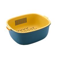 奥美优 AMY3001 大中小沥水篮六件套 大号32.5*25.7*12cm 中号27.5*21.5*10.5cm 小号22.7*18*9.5cm （单位：套） 蓝黄