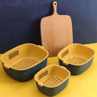 奥美优 AMY3001 大中小沥水篮六件套 大号32.5*25.7*12cm 中号27.5*21.5*10.5cm 小号22.7*18*9.5cm （单位：套） 蓝黄
