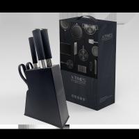 A-TIMES YQ1017 格劳瑞斯刀具五件套 砍切刀+厨师刀+果皮+刀座+剪刀 3Cr13不锈钢（单位：套）新老包装随机发货