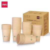 得力（deli） LU218 竹纤维纸杯 20袋/箱1000只（单位：箱）本色