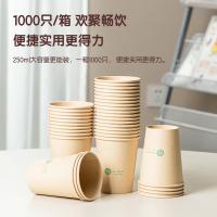 得力（deli） LU218 竹纤维纸杯 20袋/箱1000只（单位：箱）本色