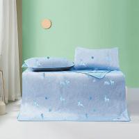 金丝莉（KINTHERI） JX-1229 金银花 凉席三件套 凉席180*198cm 枕席44*68cm*2 冰丝 （计价单位：套） 蓝色