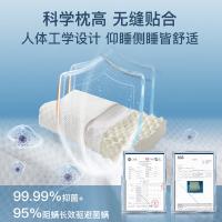 诺伊曼（NOYOKE） 泰国进口波浪形平板颈椎枕 枕头 60*40*12-10cm 白色（单位：个）