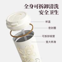 格沵（GERM） GE-23AW-B77 山茶花系列闪耀保温杯 500ml（单位：个）雪境山茶