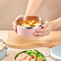 沃德百惠 G20115-G2 手提不锈钢保温饭盒 2层 1000ml (单位:套) 颜色随机