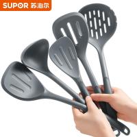 苏泊尔（SUPOR） TK22009E 硅胶铲勺套装 硅胶中式铲35*9.2cm硅胶煎铲33*9.2cm硅胶大汤勺31*9.2cm硅胶大漏勺34*11cm可立饭勺24.5*7.2cm 5件套 (单位:套)