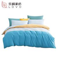 LOVO 梦幻其境 全棉四件套 被套200*230cm床单230*241cm枕套48*74cm*2 (单位:套) 蓝色