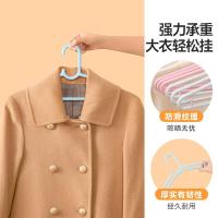 美丽雅（MARYYA） HC085312 宽肩防滑衣架 40*17.5*5.8cm*15个 （单位:个） 蓝色+粉色+灰色