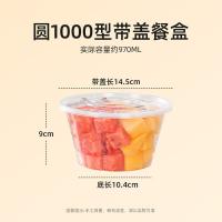 特美居 TMJ-859一次性圆形1000型带盖打包餐盒300套装（单位：箱）透明