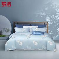 梦洁家纺 1010189092AX001 磨绒印花四件套 被套200x230cm+床单230x250cm+枕套48x74cm*2 (单位：套)