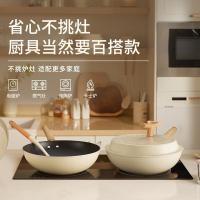 苏泊尔（SUPOR） PC32QL1 不粘锅 直径32cm 铝合金 带盖 (单位：个) 白色