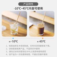 茶花（CHAHUA） 食品级 纸吸管 50支/包*2 (单位:包) 本色