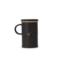 万仟堂 简约办公杯带盖 望杯 500ml (单位：个）黑色