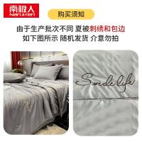 南极人（NanJiren）NJXB314亲肤抑菌刺绣仿天丝夏被 随机发货150*200cm(单位：条)淡雅灰随机发货