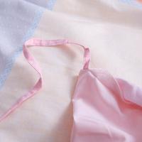 水星家纺（MERCURY） 错落时光 床品套件 被套*1+床单*1+枕套*2 四件套240*245cm 粉蓝（单位：套）