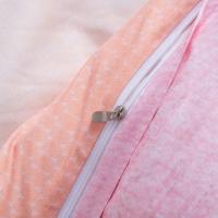 水星家纺（MERCURY） 错落时光 床品套件 被套*1+床单*1+枕套*2 四件套240*245cm 粉蓝（单位：套）