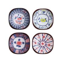 百斯克 BSK-TT240132 享生活韵彩方碟碗4件餐具套装 4英寸方碟碗*4 (单位:套)