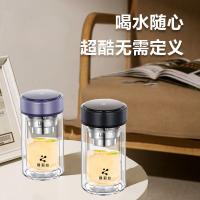 璞莉丝 PLS5108 炫彩系列双层玻璃杯 220ml （单位：个) 颜色随机
