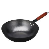 火象（Fire elephants） HXG-CG348 龙鳞纹手工捶打铁锅 锅具 32cm 曜石黑（单位：个）