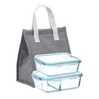 斯弥儿 便当盒套装 SMR-CFYPCJ002 餐包尺寸:22*13.5*24cm 餐盒规格:1040ML+640ML (单位:套) 灰色