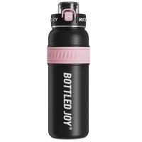 吨吨（BOTTLED JOY） 316不锈钢1000ml大容量 保温杯 1000ml 黑色（单位：个）