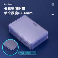 得力（deli） PZ12 装横式证件卡套挂牌 容卡106*68mm 卡套118*84mm 48个/盒 （单位：盒）透明