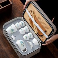贝格帝 BGD-YZY12 臻品羊脂玉瓷茶具套装 茶壶180ml*1 品茗杯40ml*6 公道杯200ml*1 茶滤组8*5cm*1 干泡盘31.5*18*3.5cm*1 茶巾茶夹*1 皮包38*12*25cm*1 (单位:套)