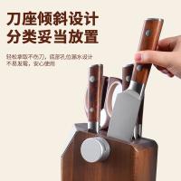 巧媳妇 K-1528-7 凌峰七件套刀具套装 砍骨刀+切片刀+多用刀+水果刀+厨房剪++磨刀器+刀座(单位：套)