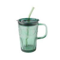 皖亭 T6001 如意吸管杯 400ML (单位：个)  翡翠绿