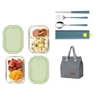 艾逸瑶选CJ-21123饭盒套装 饭盒640ML*2+餐包150g+餐具180g（单位：套）