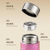贝格帝 BGD-TB200 纯钛冰花口袋杯 礼盒装 200ml （单位：个） 颜色随机发货